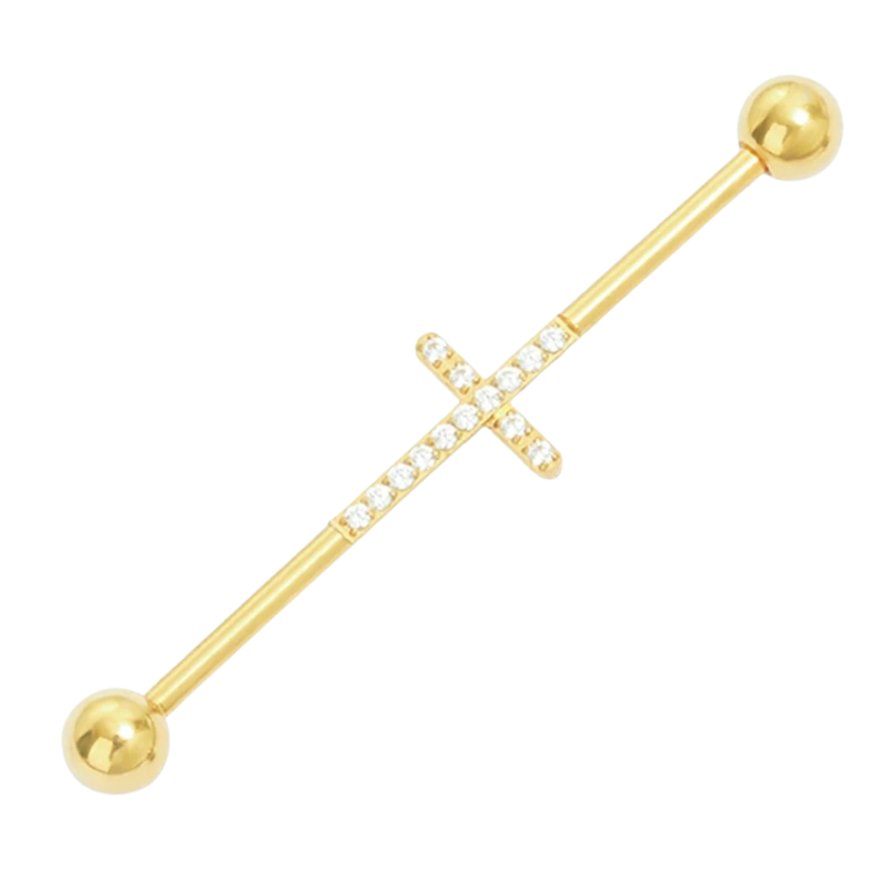 Piercing nombril croissant de lune avec étoile plaqué or rose Piercing nombril croissant de lune avec étoile plaqué or rose