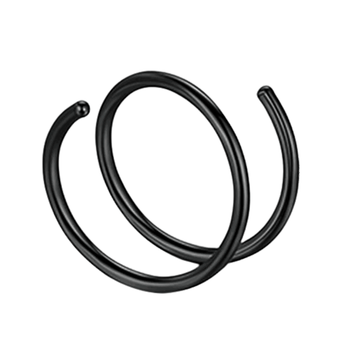 piercing-nez-anneau-acier-inoxydable-noir