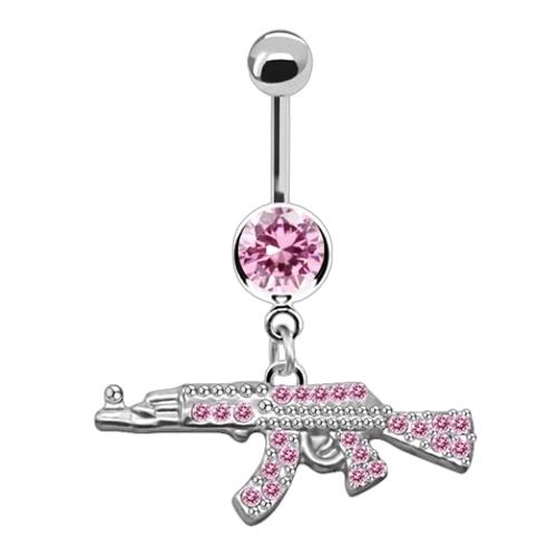 piercing-nombril-banane-rose