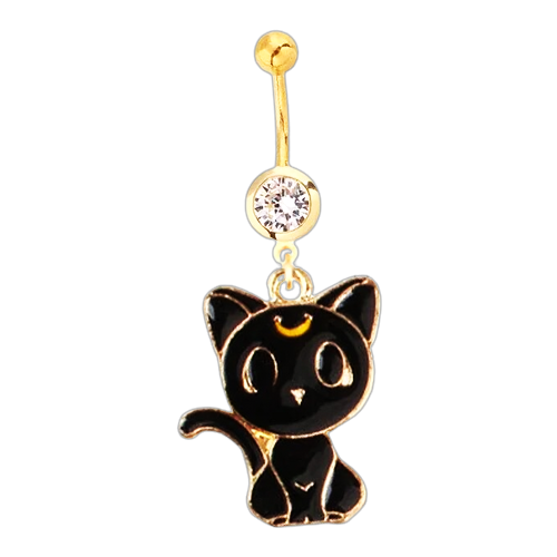 piercing-nombril-chat-noir