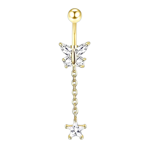 piercing-nombril-doré