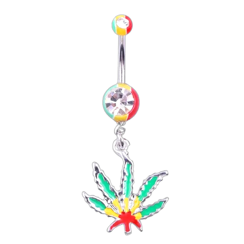 piercing-nombril-feuille-de-cannabis