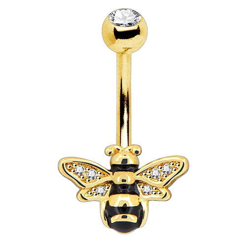 piercing-nombril-jaune