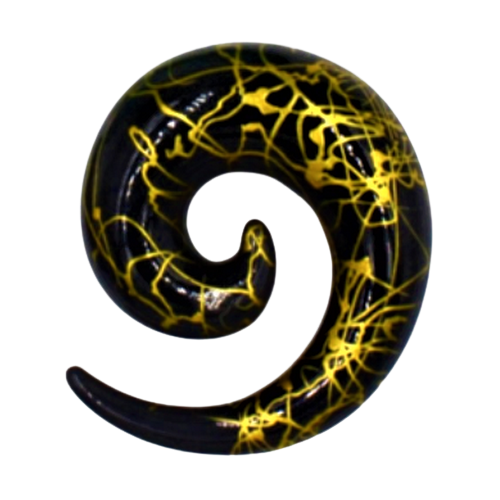 piercing-écarteur-spirale-noir