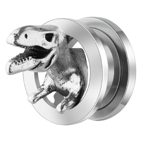 piercing-tunnel-dinosaure-argent