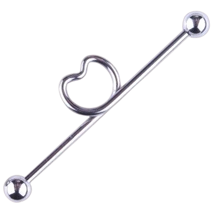 piercing-industriel-cœur-argent