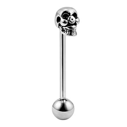 piercing-langue-tête-de-mort-argent