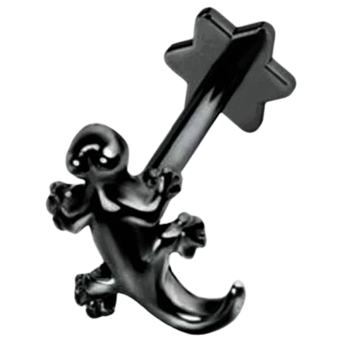 piercing-oreille-tragus-lézard-noir