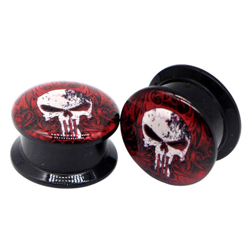 piercing-plug-tête-de-mort
