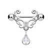 piercing-téton-bouclier-diamant-argent